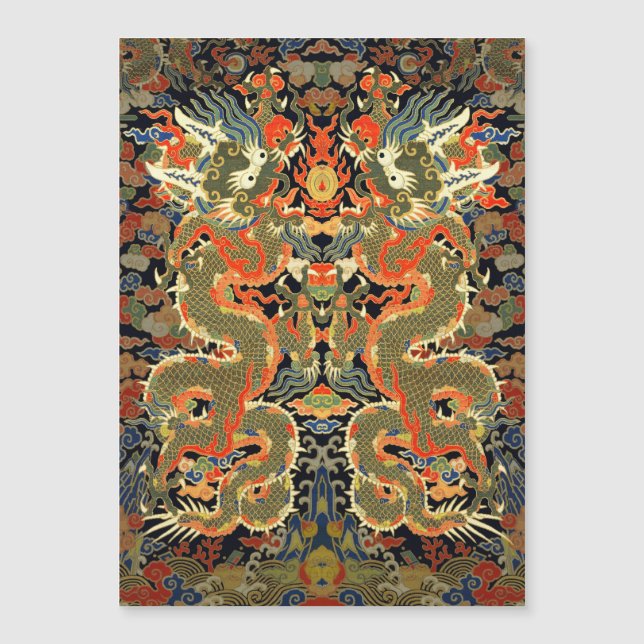 Arte Colorida do Dragão Asiático Chinês (Frente)