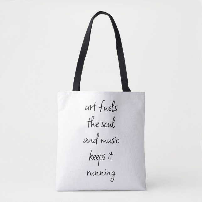 Arte Comanda A Alma Ombro Tote Bag (Frente)