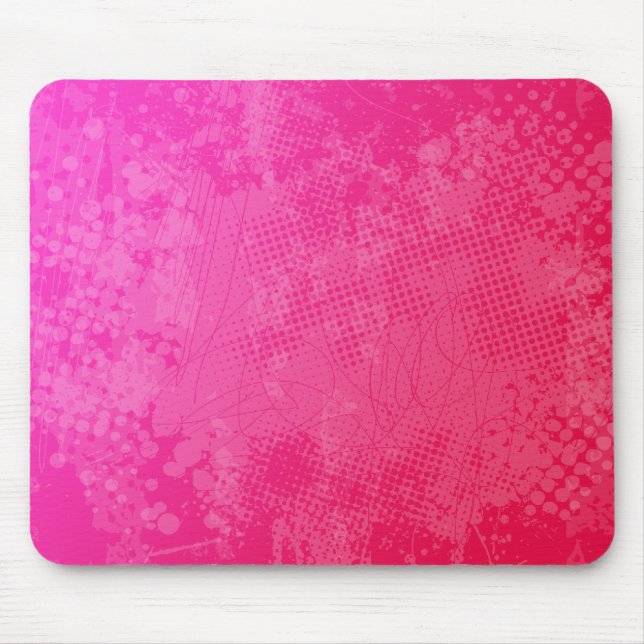 Arte cor-de-rosa Mousepad do Grunge da raiva (Frente)