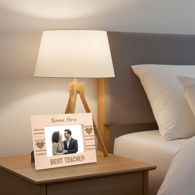 Arte Coração Moderna e Linda, Melhor Professora (Personalized)