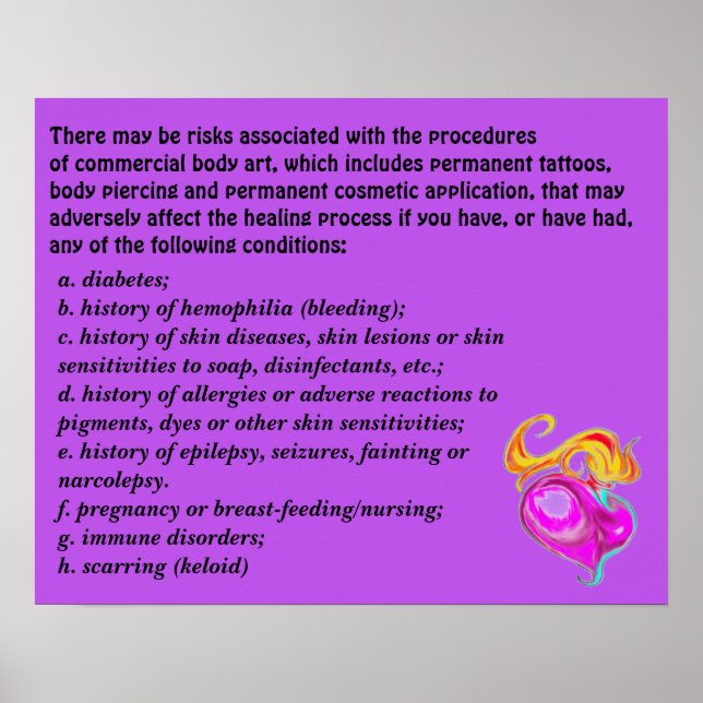 Arte corporal comercial arrisca poster (Frente)