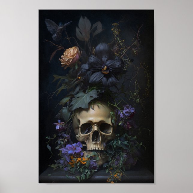 Arte Crônica Floral - Estilo Vintage - Poster Góti (Frente)
