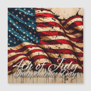 Arte da Bandeira Americana Vintage para 4 de Julho