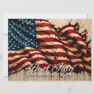 Arte da Bandeira Americana Vintage para 4 de Julho