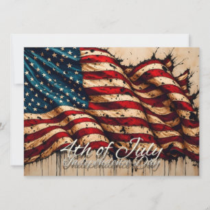 Arte da Bandeira Americana Vintage para 4 de Julho