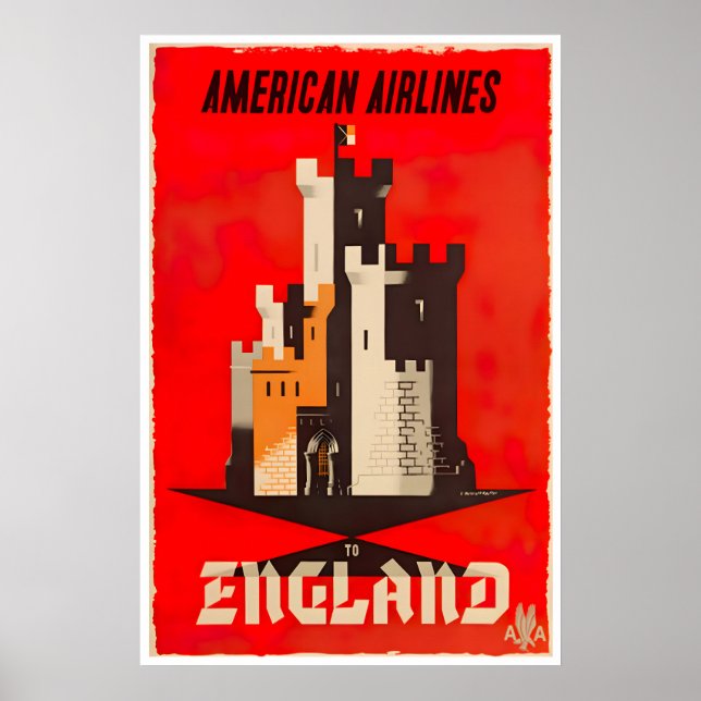 Arte da Inglaterra, impressão do castelo inglês E  (Frente)