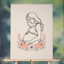 Arte da Linha de Gravidez Serene