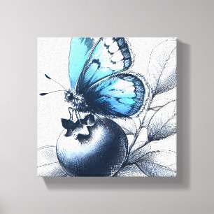 Arte da Parede da Canvas da Borboleta Esquecida de