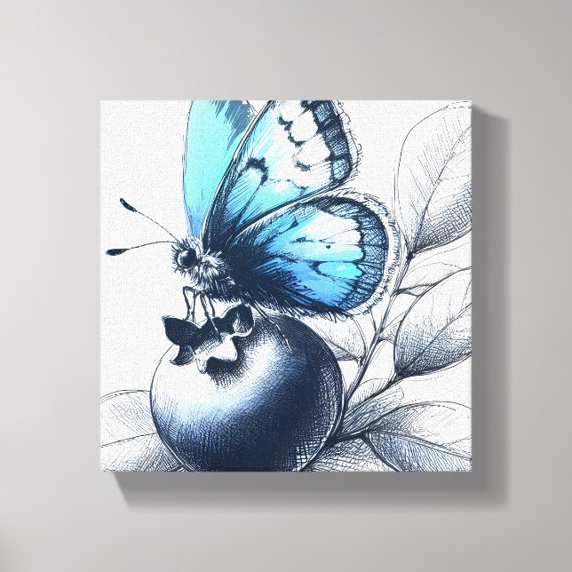 Arte da Parede da Canvas da Borboleta Esquecida de (Frente)