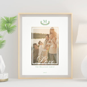 Arte da parede de fotos da família Elegante
