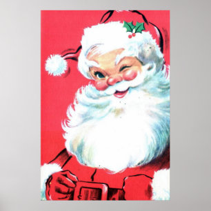 Arte da parede do poster de Papai Noel para o
