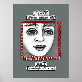 Arte da Parede Poster de Wing do Hummingbird