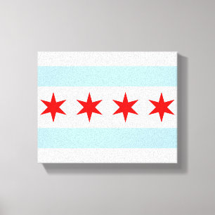 Arte das canvas da bandeira de Chicago