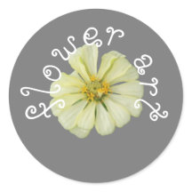 Arte de Adesivo Flor Branca