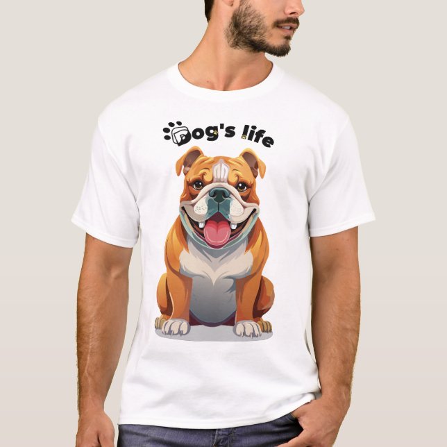 Arte de Amante de Bulldog � Perfeito para Camisas  (Frente)