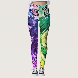 Arte de Anime Cartoon Menina em Legging Justa Pers