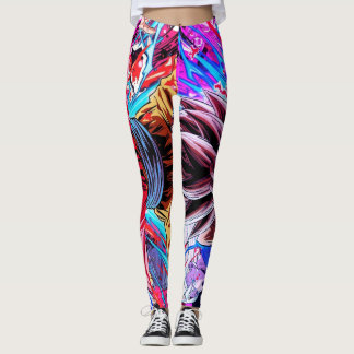 Arte de Anime em Legging Personalizada