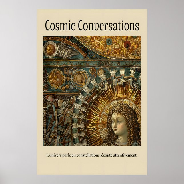 Arte de Anjo Celestial Impressão Mosaico Renascent (Frente)