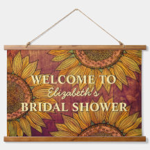 Arte de Aquarela de Girassol Boho Rústico Chá de N