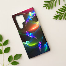 Arte de Asa Fractal Neon Iridescente