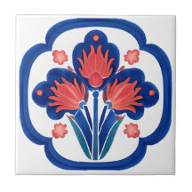 Arte de Azulejo de Cerâmica Floral Iznik Turca