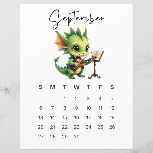 Arte de Bebê Dragão de Setembro Impressão Aconcheg (Frente)
