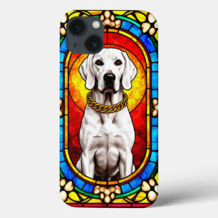 Arte de Cachorro Branco Elegante