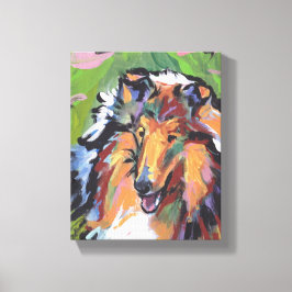 Arte de Cachorro Collie Pop grossa na Canvas da Ga