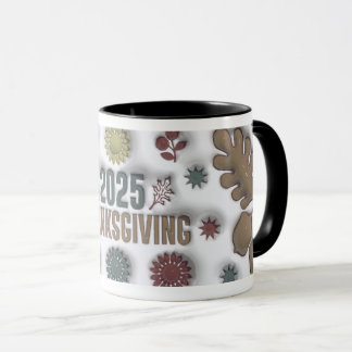Arte de Caneca de Ação de Graças 3D Puffy 2025