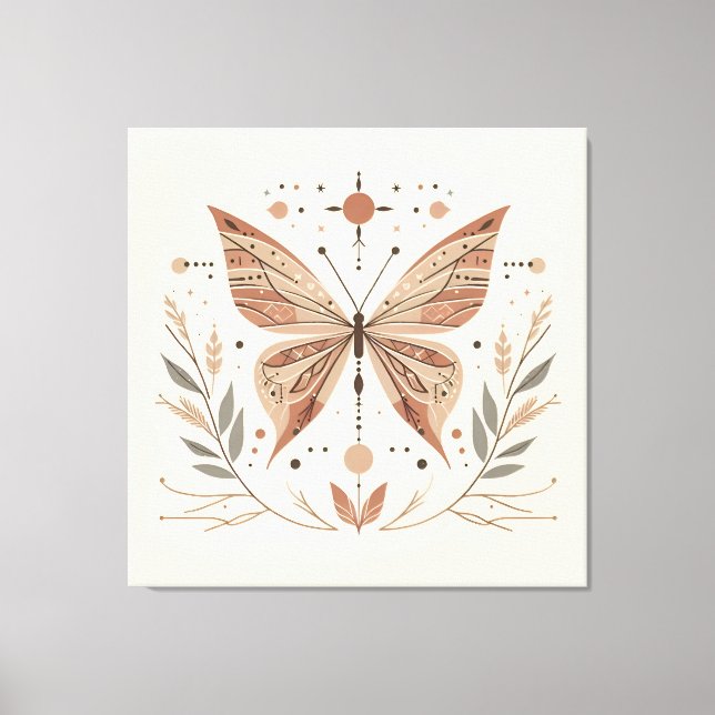 Arte de Canvas Butterfly | Inspirado na Natureza C (Frente)
