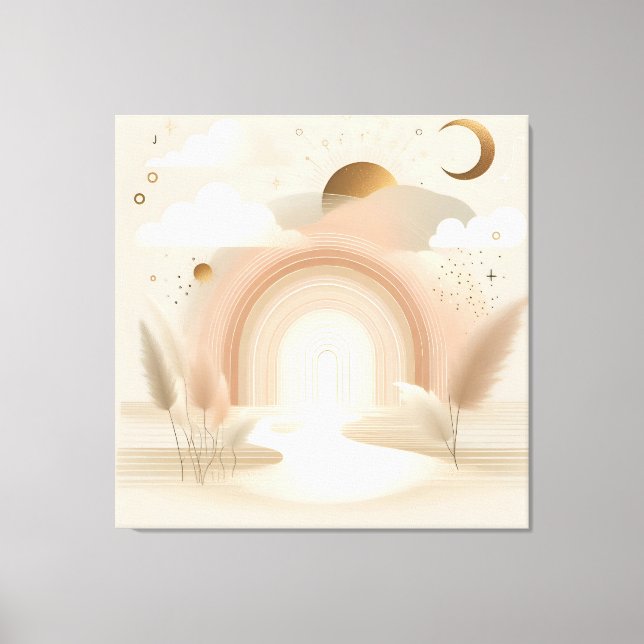 Arte de Canvas Céu | Praça Espiritual de Parede Pa (Frente)