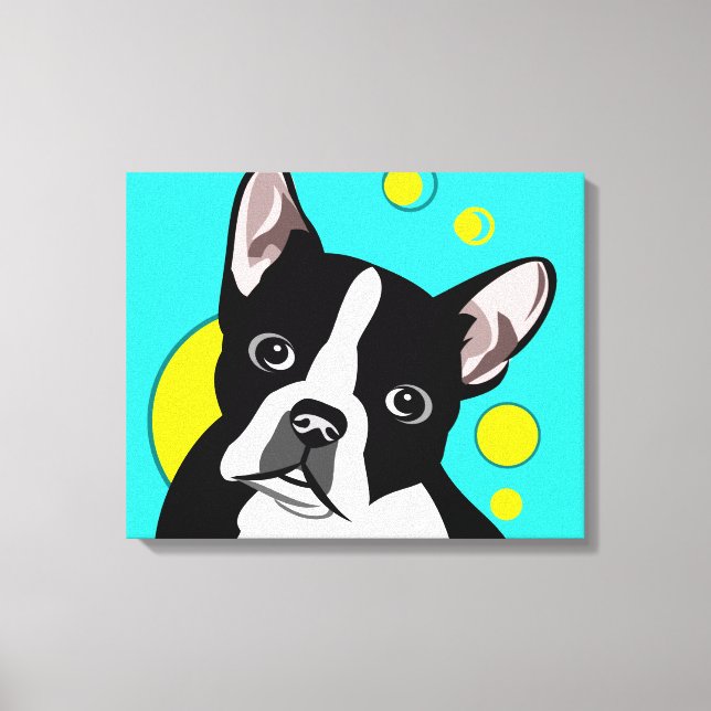 Arte de Canvas Cuja Árvore Terrier de Boston (Frente)
