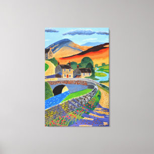 Arte de canvas das Terras Altas da Escócia