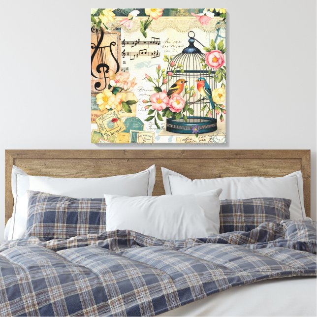 Arte de Canvas de Aves do chique (Insitu(Quarto))