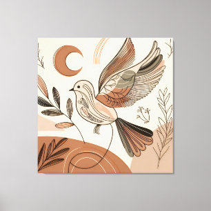 Arte de Canvas de aves   Wall Décor inspirado na n