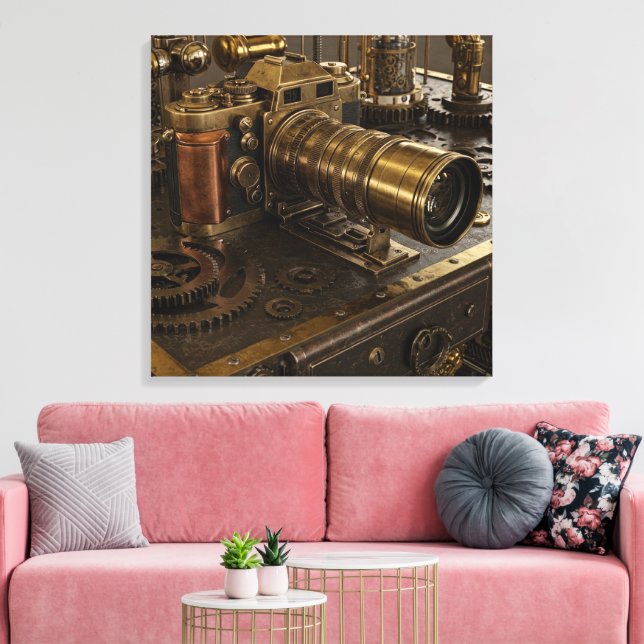 Arte de Canvas de Câmera Steampunk (Insitu(Sala de estar))