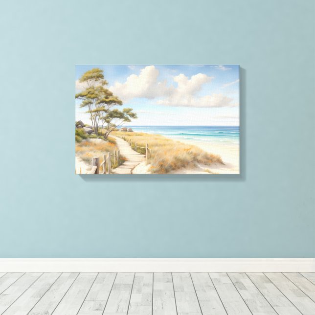 Arte de Canvas de Cena de Praia (Insitu(piso de madeira))