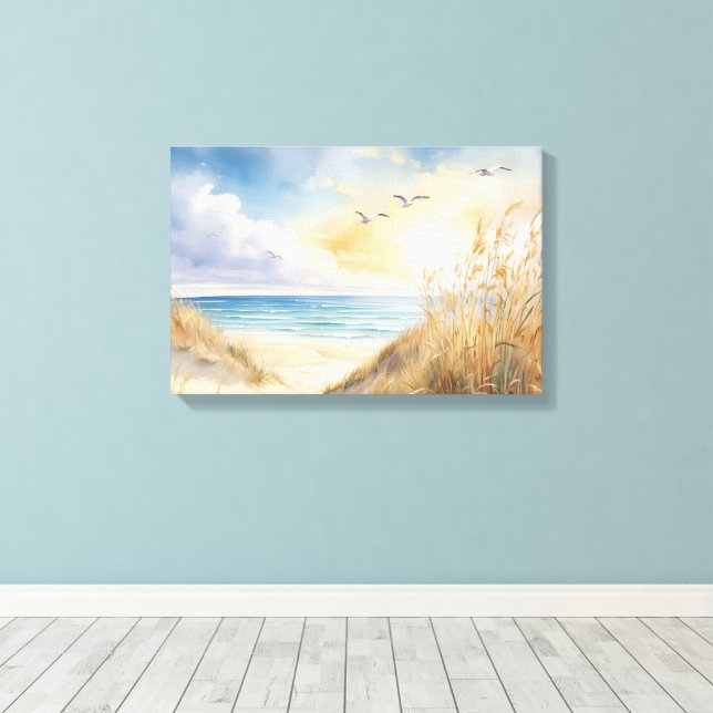 Arte de Canvas de Cena de Praia (Insitu(piso de madeira))