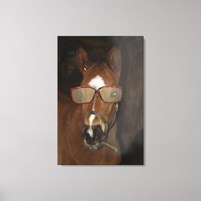 Arte de Canvas de Charutos de Cavalo Humorísticos (Frente)