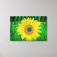 Arte de canvas de girassol