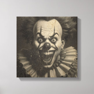 arte de canvas de palhaços de vintage