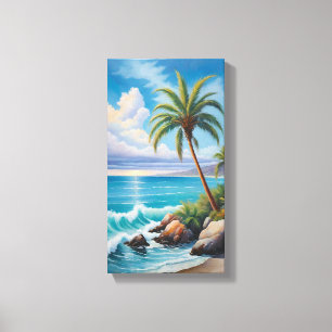 Arte de Canvas de Palmeira na Costa da Califórnia