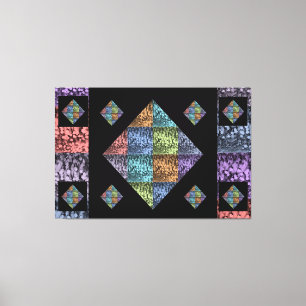 Arte de Canvas de Tulipas Multicoloridas abstrato