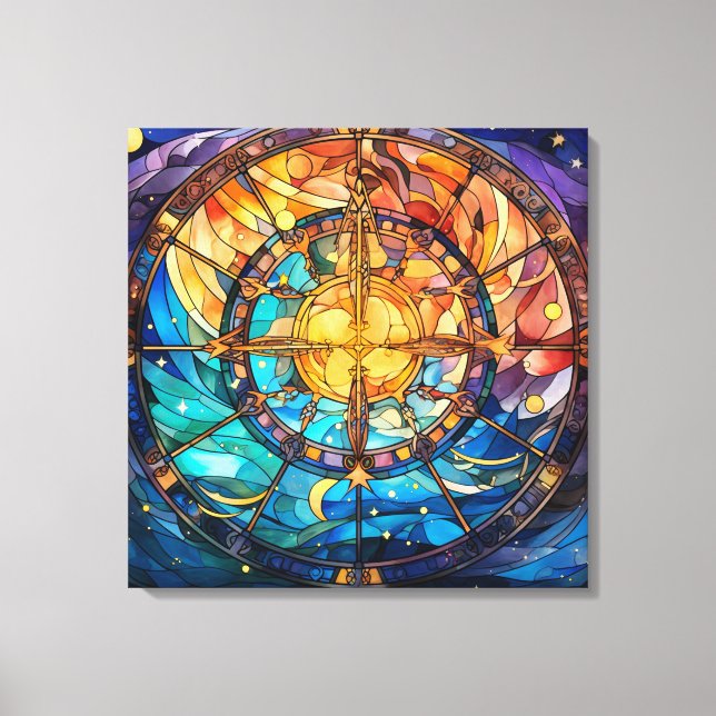 Arte de Canvas de Vidro Celestial (Frente)