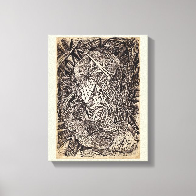 Arte de Canvas Diffracionada (moradora de caverna) (Frente)