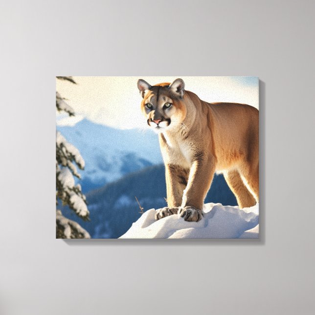 Arte de Canvas do Leão de Montanha (Frente)