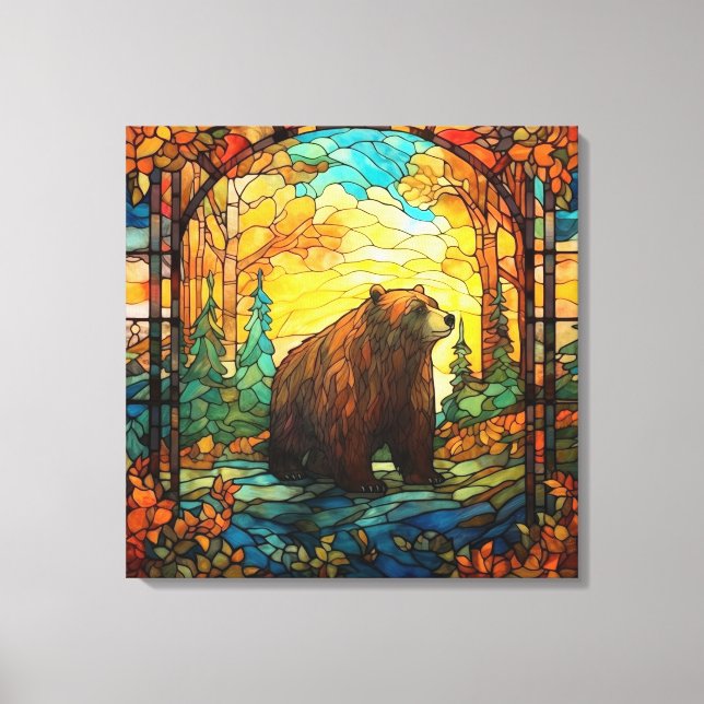 Arte de Canvas do Urso de Vidro Estreitado (Frente)