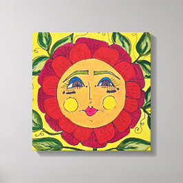 Arte de Canvas Pansy Flower Girl