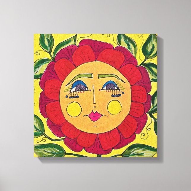 Arte de Canvas Pansy Flower Girl (Frente)