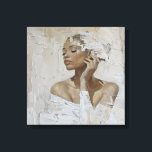 Arte de Canvas Retrato de Moda Moderna<br><div class="desc">Elevem o vosso decoro doméstico com este espantoso "Retrato de Moda Moderna, Pintura de Canvas". Esta elegante peça de arte de tela quadrada mostra um retrato contemporâneo de uma jovem, meticulosamente trabalhada para capturar sua elegância e graça. O fundo bege suave melhora a delicada estética da pintura, fazer-a uma adição...</div>